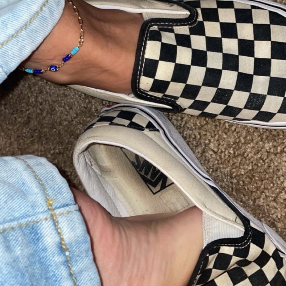 dirty checkered vans women’s size 6.5 - Picture 4 of 5